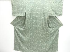 笹に籠目模様小紋着物